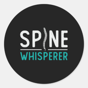 Sticker Rond Chiropractor Spine Whisperer Chiro Chiropratique