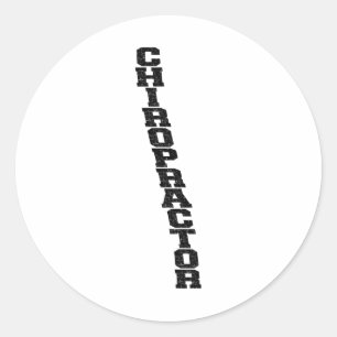 Sticker Rond Chiropratcteur drôle de cricket pour soulagement d