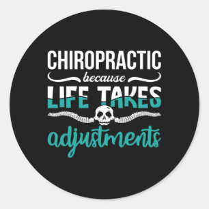 Sticker Rond Chiropraticien Chiro Chiropratique parce que la co