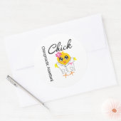 Sticker Rond Chiropratique Assistant Chick (Enveloppe)