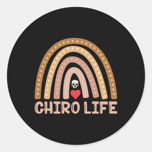 Sticker Rond Chiropratique Chiro Vie Spine Chiropraticien (Devant)