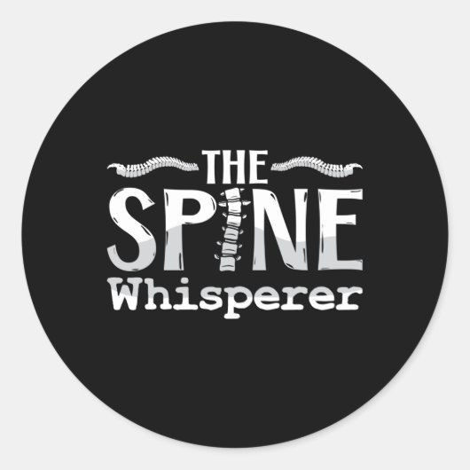 Sticker Rond Chiropratique Le Spine Whisperer Chiropractor (Devant)