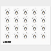 Sticker Rond Chirp Penguin Cute Emoji (Feuille)