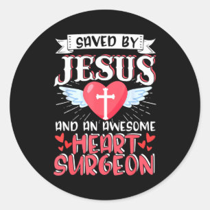 Sticker Rond Chirurgie à cœur ouvert Byp Sensibilisation Cœur S
