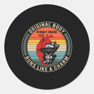 Sticker Rond Chirurgie cardiaque Corps original Moteur construi