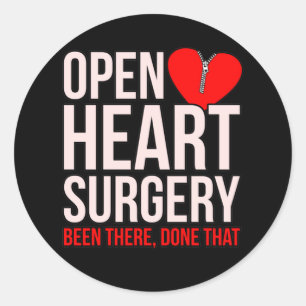 Sticker Rond Chirurgie cardiaque ouverte Sensibilisation aux ma