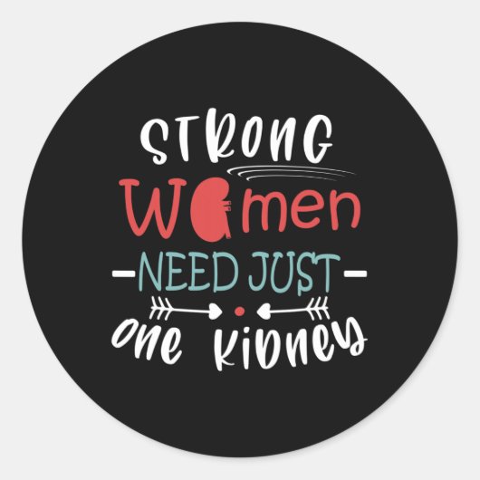 Sticker Rond Chirurgie de transplantation Rein donneur Maladie  (Devant)