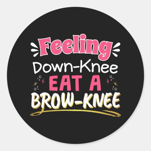 Sticker Rond Chirurgie du genou - Jeu de position - Belle Brown (Devant)
