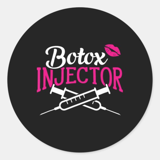 Sticker Rond Chirurgie plastique Cosmétique Injector Lips Botox (Devant)