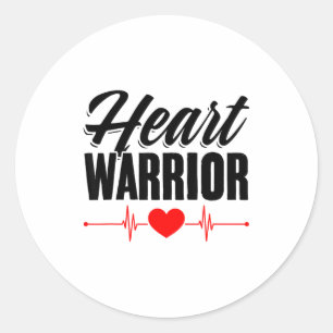 Sticker Rond Chirurgie Ruban Rouge de Crise Cardiaque Maladie C