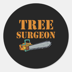 Sticker Rond Chirurgien des arbres Arboriculteur Bûcheron Grimp