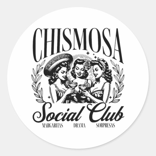 Sticker Rond Chismosa Social Club (Devant)