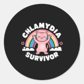 Sticker Rond Chlamydia Survivor  (Devant)