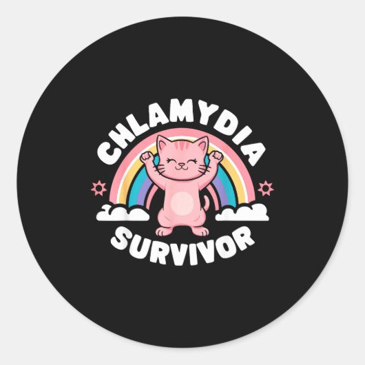 Sticker Rond Chlamydia Survivor  (Devant)