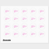 Sticker Rond Chloe Classic Style Name (Feuille)