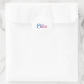 Sticker Rond Chloe élégant Cursive (Sac)