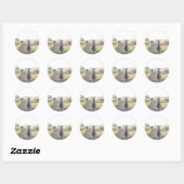 Sticker Rond Chloe le kangourou Sam le chien (Feuille)