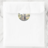 Sticker Rond Chloe le kangourou Sam le chien (Sac)