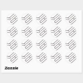 Sticker Rond Choc (Feuille)