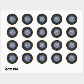 Sticker Rond Choc - Fractal (Feuille)
