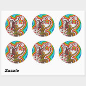 Sticker Rond Chocolat (Feuille)