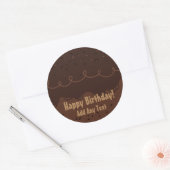 Sticker Rond Chocolat Anniversaire Gel Frosting (Enveloppe)
