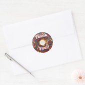 Sticker Rond Chocolat avec arrosage Donut Anniversaire Merci (Enveloppe)