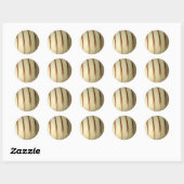 Sticker Rond chocolat blanc belge (Feuille)