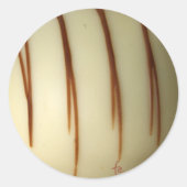 Sticker Rond chocolat blanc belge (Devant)