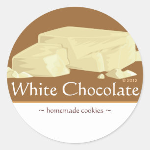 Sticker Rond Chocolat blanc personnalisable