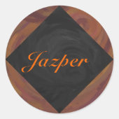 Sticker Rond Chocolat Carmel Swirl (Devant)