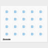 Sticker Rond Chocolat chaud (Feuille)