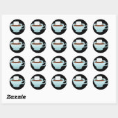 Sticker Rond Chocolat chaud (Feuille)