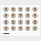 Sticker Rond Chocolat chaud (Feuille)