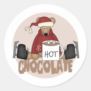 Sticker Rond Chocolat chaud