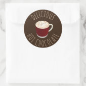 Sticker Rond Chocolat chaud (Sac)
