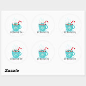 Sticker Rond Chocolat chaud (Feuille)