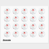 Sticker Rond Chocolat chaud Bombe Aquarelle Noël Favoriser (Feuille)