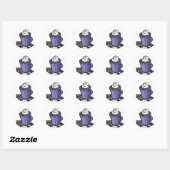 Sticker Rond chocolat chaud cacao (Feuille)