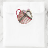 Sticker Rond Chocolat chaud et marshmallows cacao sundae (Sac)