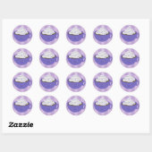 Sticker Rond Chocolat chaud mignon (Feuille)