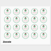 Sticker Rond Chocolat Chili Cupcakes Cuisine maison (Feuille)