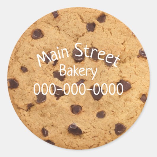 Sticker Rond Chocolat Chip arrière - plan de biscuits pour la b (Devant)