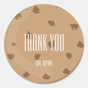 Sticker Rond Chocolat Chip COOKIE Anniversaire Fête Favoriser S
