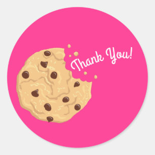 Sticker Rond Chocolat Chip Cookie Enfants 1er Anniversaire Fête