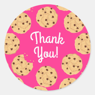 Sticker Rond Chocolat Chip Cookie Enfants 1er Anniversaire Fête