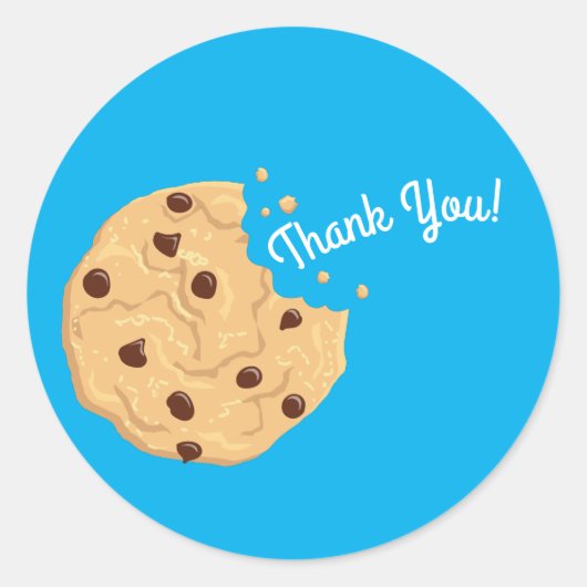 Sticker Rond Chocolat Chip Cookie Enfants 1er Anniversaire Part (Devant)