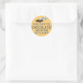 Sticker Rond Chocolat Chocoholic (Sac)