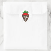 Sticker Rond Chocolat Couvert fraise Saint-Valentin Berry (Sac)