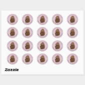 Sticker Rond Chocolat Cupcake Restauration Boulangerie COMMANDE (Feuille)